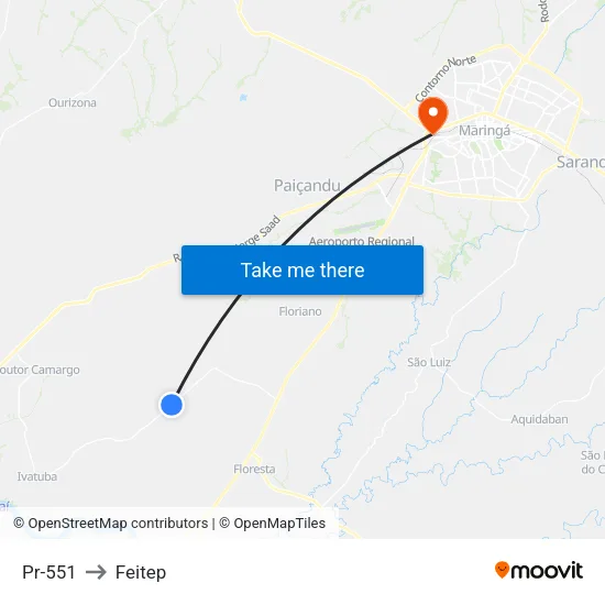 Pr-551 to Feitep map