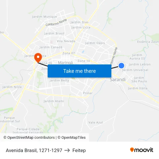 Avenida Brasil, 1271-1297 to Feitep map