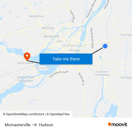 Mcmasterville to Hudson map