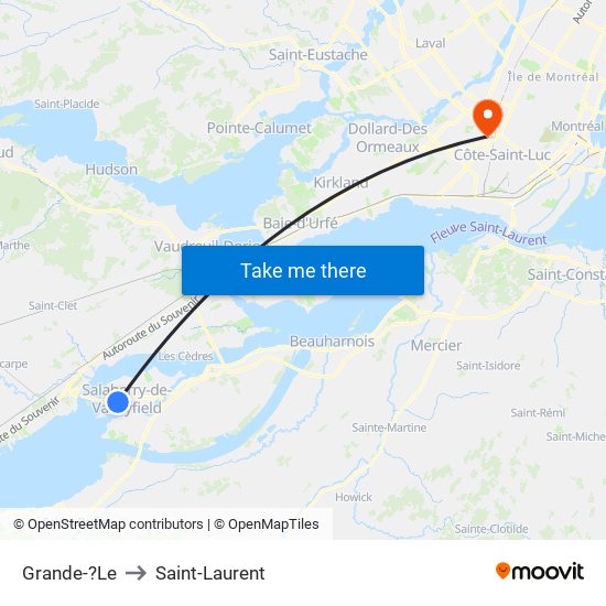 Grande-?Le to Saint-Laurent map