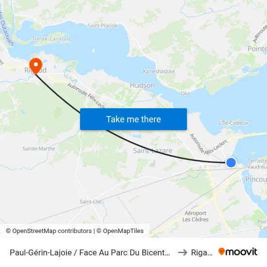 Paul-Gérin-Lajoie / Face Au Parc Du Bicentenaire to Rigaud map