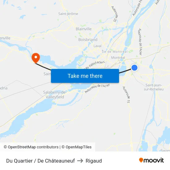 Du Quartier / De Châteauneuf to Rigaud map