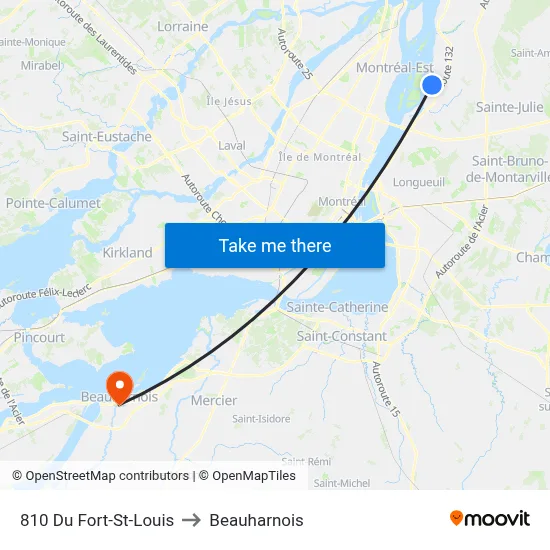 810 Du Fort-St-Louis to Beauharnois map