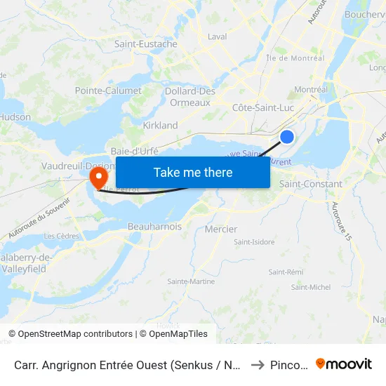 Carr. Angrignon Entrée Ouest (Senkus / No 2350) to Pincourt map