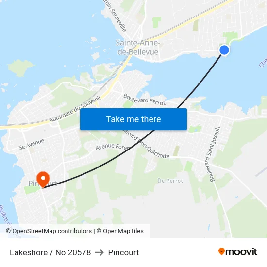 Lakeshore / No 20578 to Pincourt map
