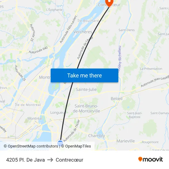 4205 Pl. De Java to Contrecœur map