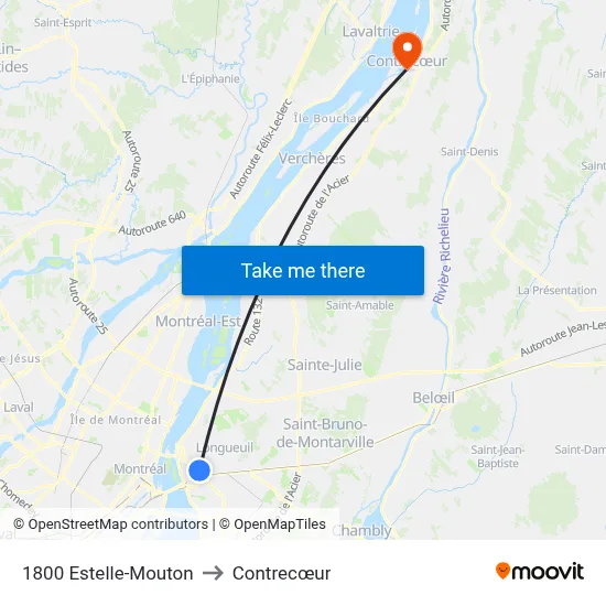 1800 Estelle-Mouton to Contrecœur map