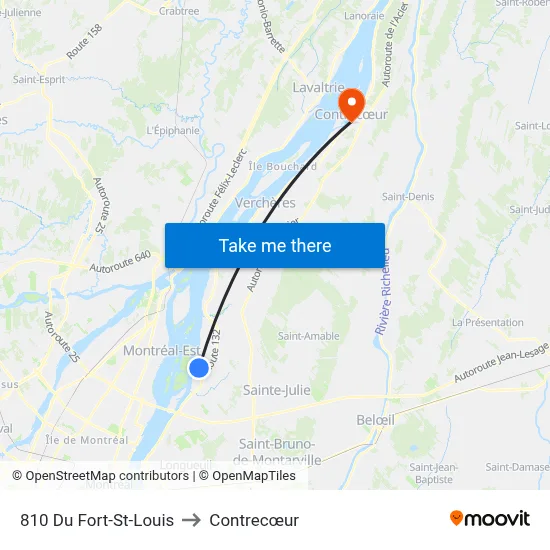 810 Du Fort-St-Louis to Contrecœur map