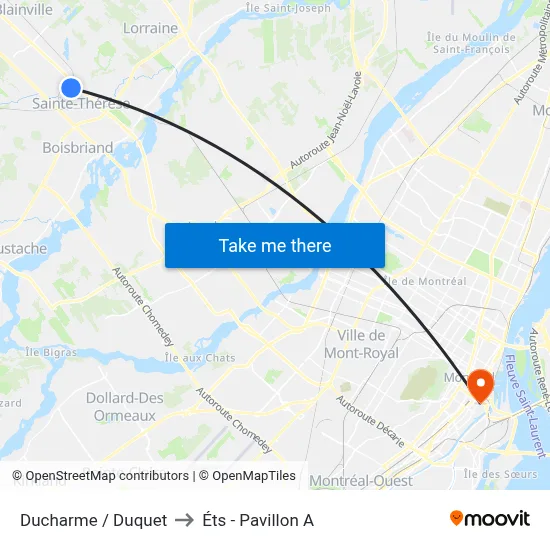 Ducharme / Duquet to Éts - Pavillon A map
