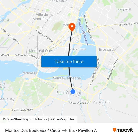 Montée Des Bouleaux / Circé to Éts - Pavillon A map