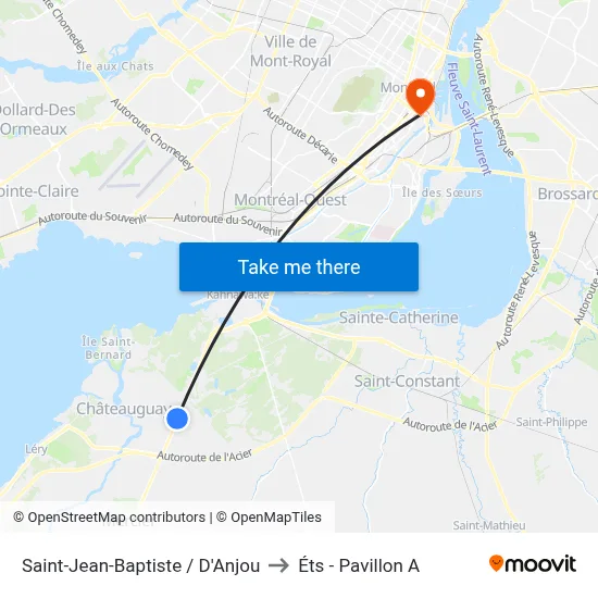 Saint-Jean-Baptiste / D'Anjou to Éts - Pavillon A map