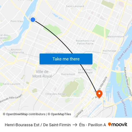 Henri-Bourassa Est / De Saint-Firmin to Éts - Pavillon A map