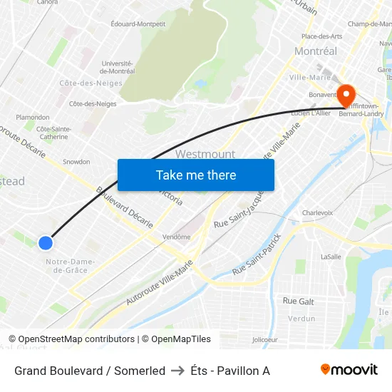Grand Boulevard / Somerled to Éts - Pavillon A map