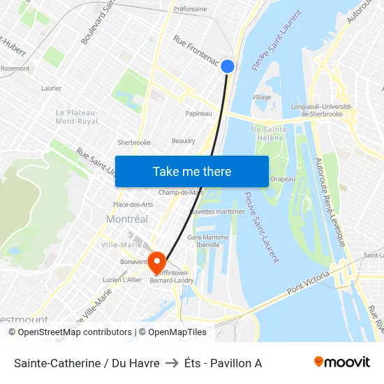 Sainte-Catherine / Du Havre to Éts - Pavillon A map