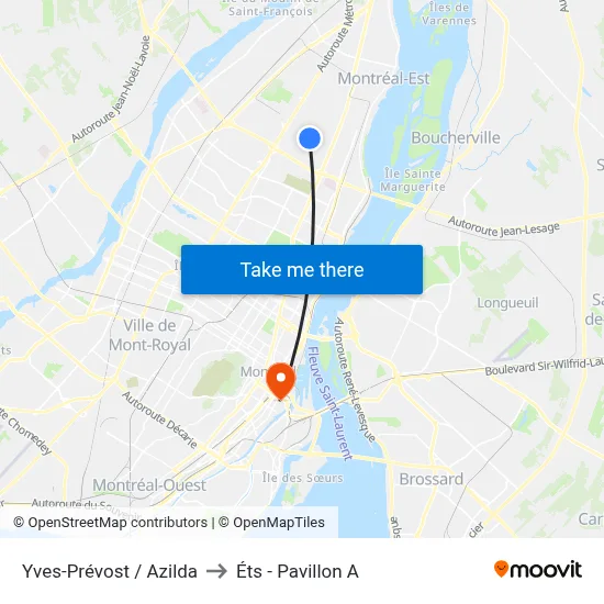 Yves-Prévost / Azilda to Éts - Pavillon A map