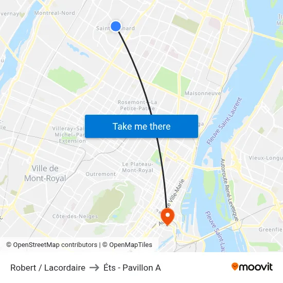 Robert / Lacordaire to Éts - Pavillon A map