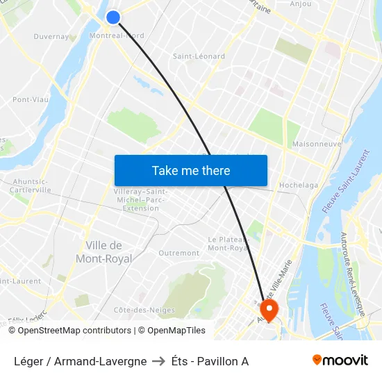 Léger / Armand-Lavergne to Éts - Pavillon A map