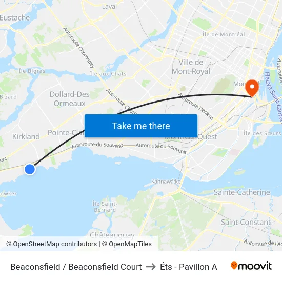 Beaconsfield / Beaconsfield Court to Éts - Pavillon A map