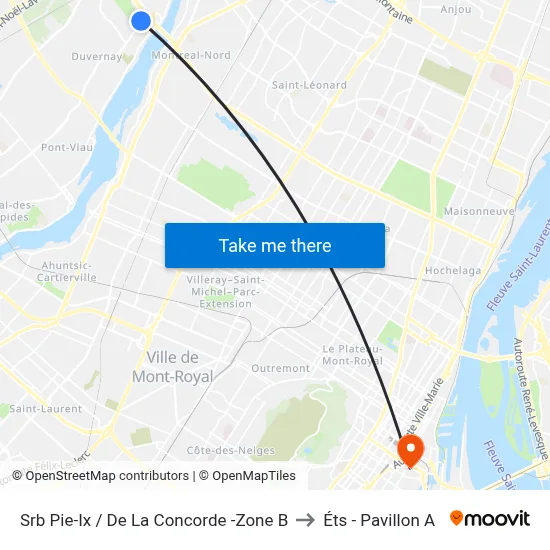 Srb Pie-Ix / De La Concorde -Zone B to Éts - Pavillon A map