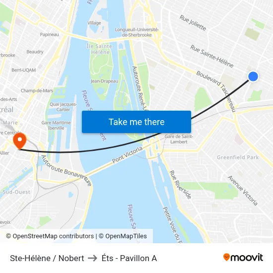 Ste-Hélène / Nobert to Éts - Pavillon A map