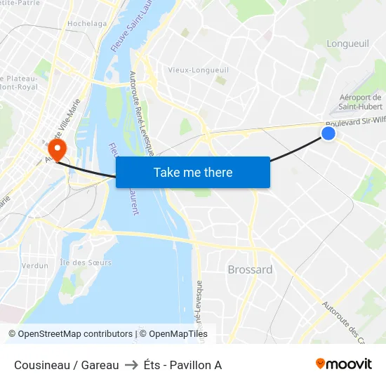 Cousineau / Gareau to Éts - Pavillon A map