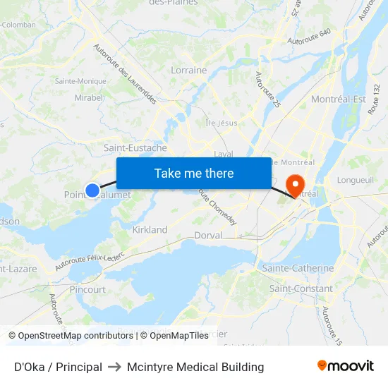 D'Oka / Principal to Mcintyre Medical Building map