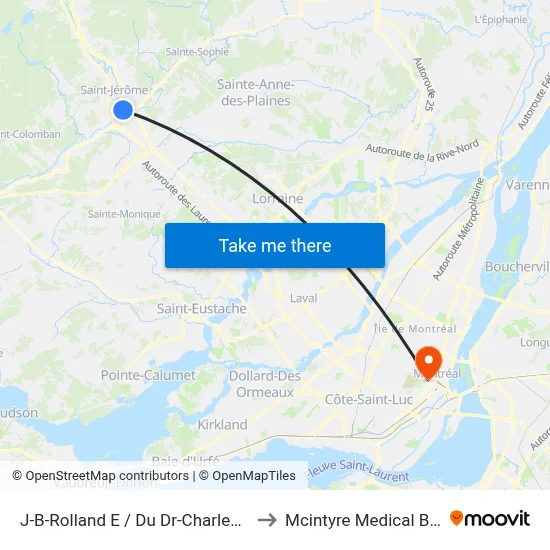 J-B-Rolland E / Du Dr-Charles-Léonard to Mcintyre Medical Building map