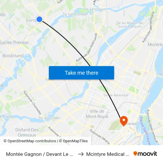 Montée Gagnon / Devant Le Civique 328 to Mcintyre Medical Building map