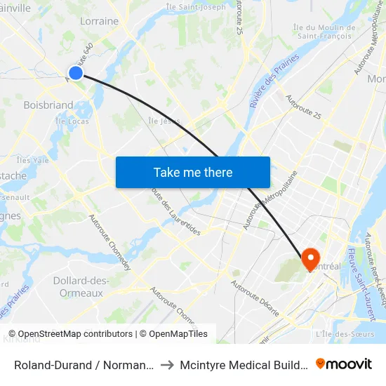Roland-Durand / Normandie to Mcintyre Medical Building map