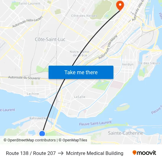 Route 138 / Route 207 to Mcintyre Medical Building map