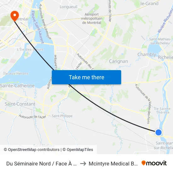Du Séminaire Nord / Face À L'Hôpital to Mcintyre Medical Building map