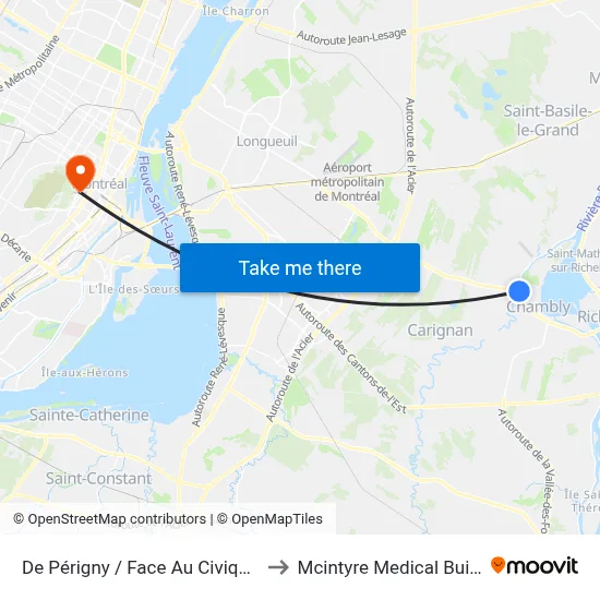 De Périgny / Face Au Civique 500 to Mcintyre Medical Building map
