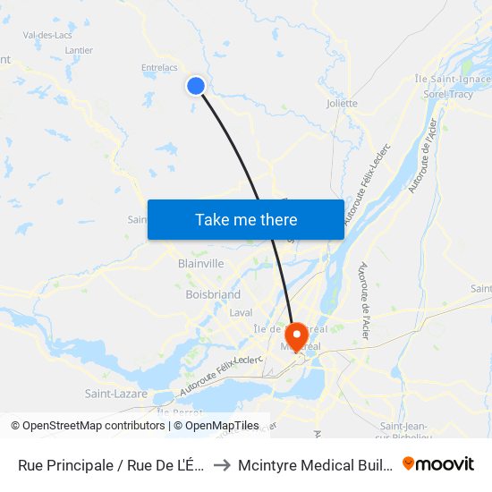 Rue Principale / Rue De L'Église to Mcintyre Medical Building map