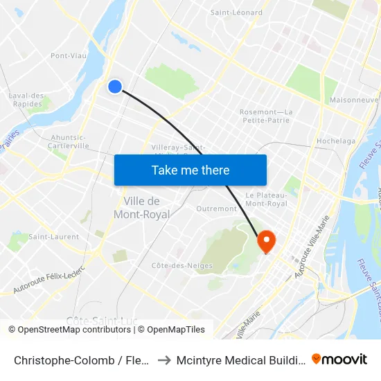 Christophe-Colomb / Fleury to Mcintyre Medical Building map