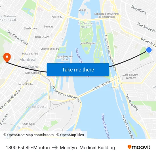 1800 Estelle-Mouton to Mcintyre Medical Building map