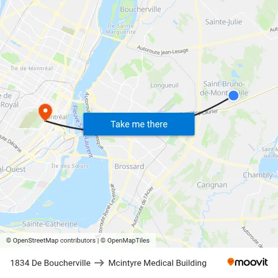 1834 De Boucherville to Mcintyre Medical Building map