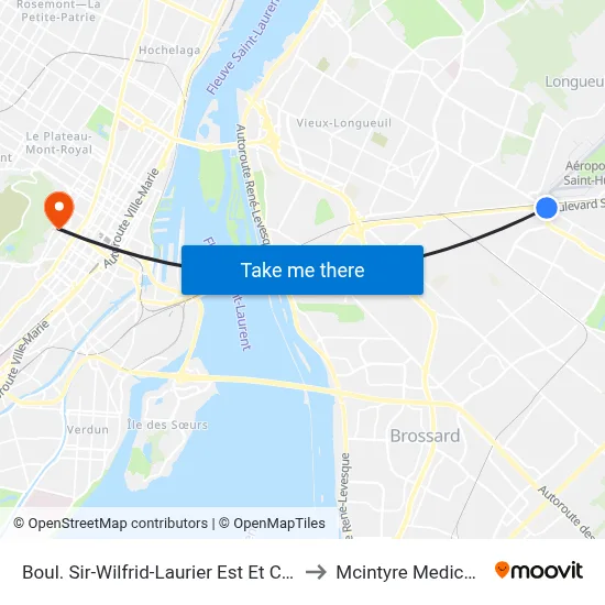 Boul. Sir-Wilfrid-Laurier Est Et Ch. De Chambly() to Mcintyre Medical Building map