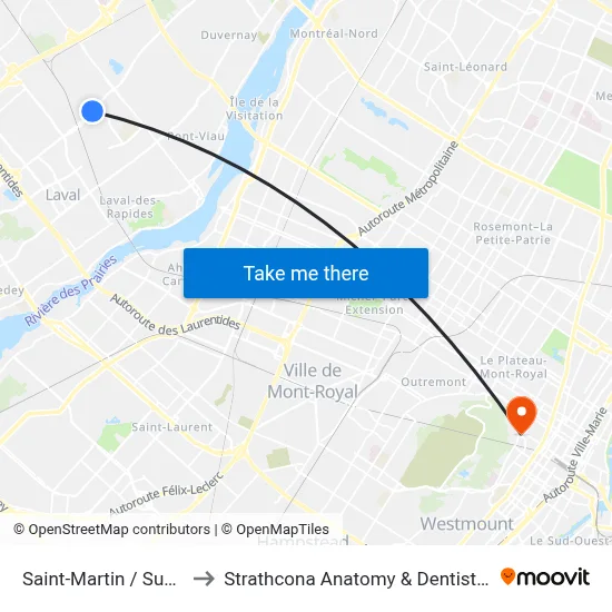 Saint-Martin / Sun Valley to Strathcona Anatomy & Dentistry Building map