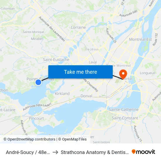 André-Soucy / 48e Avenue to Strathcona Anatomy & Dentistry Building map