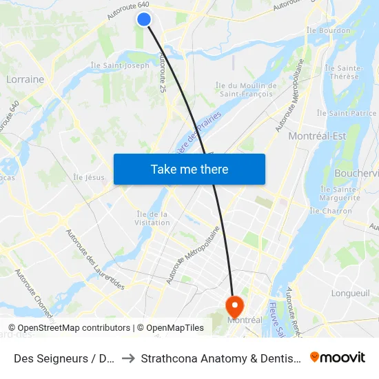 Des Seigneurs / Durocher to Strathcona Anatomy & Dentistry Building map
