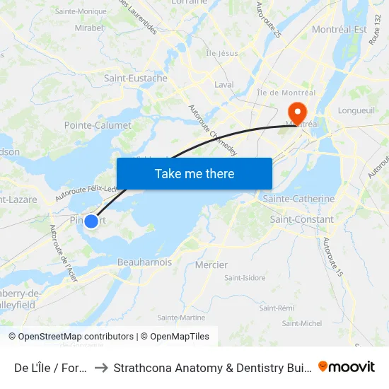 De L'Île / Forest to Strathcona Anatomy & Dentistry Building map