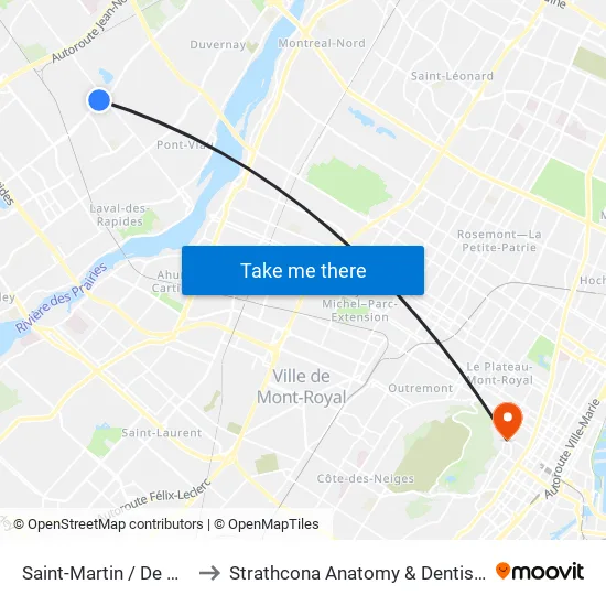 Saint-Martin / De Grenoble to Strathcona Anatomy & Dentistry Building map