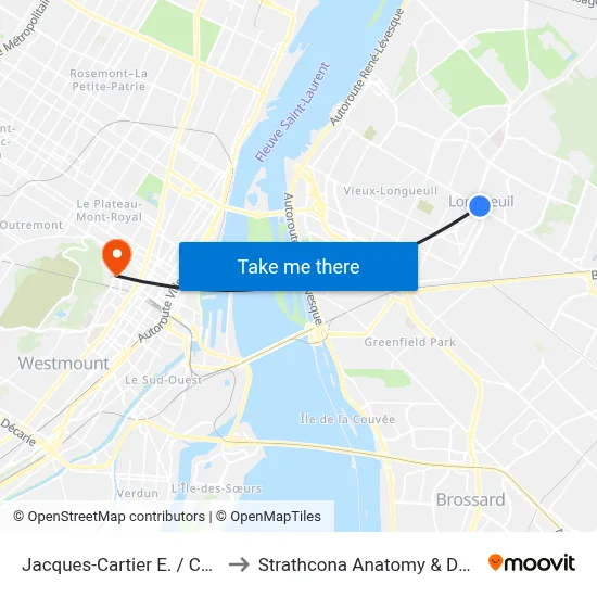 Jacques-Cartier E. / Ch. De Chambly to Strathcona Anatomy & Dentistry Building map