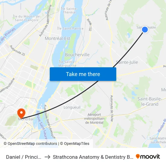 Daniel / Principale to Strathcona Anatomy & Dentistry Building map