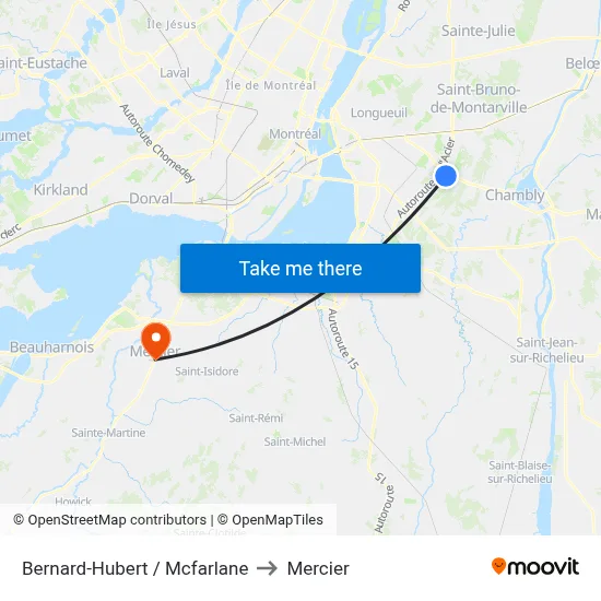 Bernard-Hubert / Mcfarlane to Mercier map