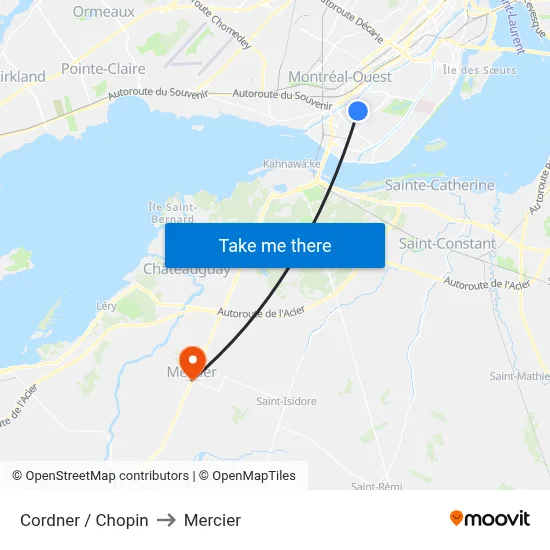 Cordner / Chopin to Mercier map
