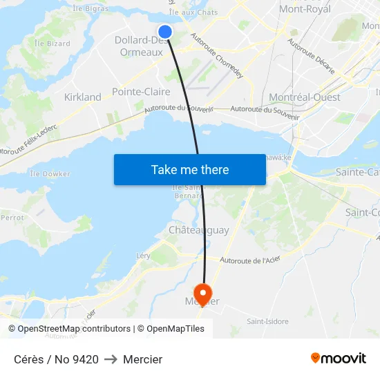 Cérès / No 9420 to Mercier map