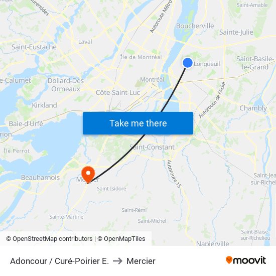 Adoncour / Curé-Poirier E. to Mercier map