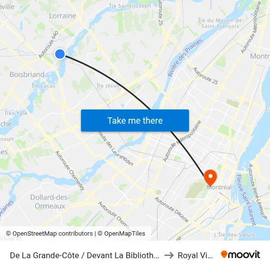 De La Grande-Côte / Devant La Bibliothèque Hemens to Royal Victoria map