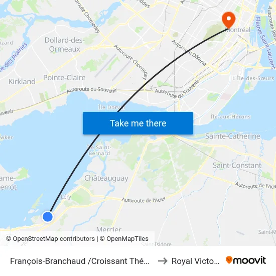 François-Branchaud /Croissant Théorêt to Royal Victoria map